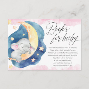 Books for baby sleeping elephant moon stars girl enclosure card