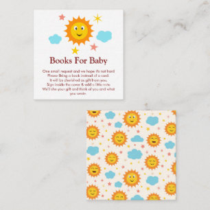 Books For Baby Smiling Sunshine Baby Shower Enclosure Card