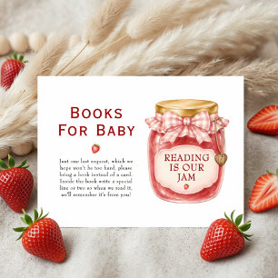 Books For Baby Strawberry Jam Baby Shower Enclosure Card