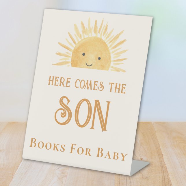 Books For Baby Sun Baby Shower Pedestal Sign (Creator Uploaded)