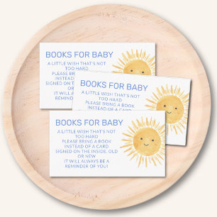 Books For Baby Sun Boy's Baby Shower Enclosure Card