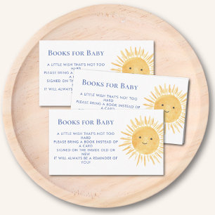 Books For Baby Sun Boy's Baby Shower Enclosure Card