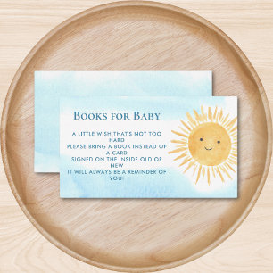 Books For Baby Sun Boy's Baby Shower Enclosure Card