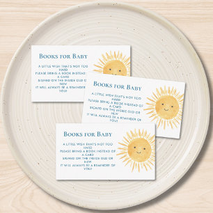 Books For Baby Sun Boy's Baby Shower Enclosure Card