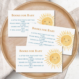 Books For Baby Sun Boy's Baby Shower Enclosure Card