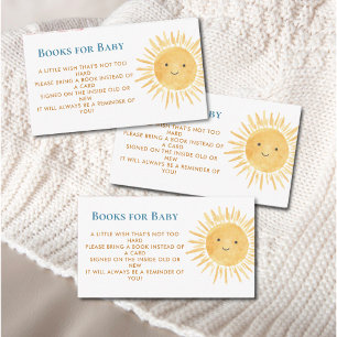 Books For Baby Sun-Themed Baby Shower Enclosure Card