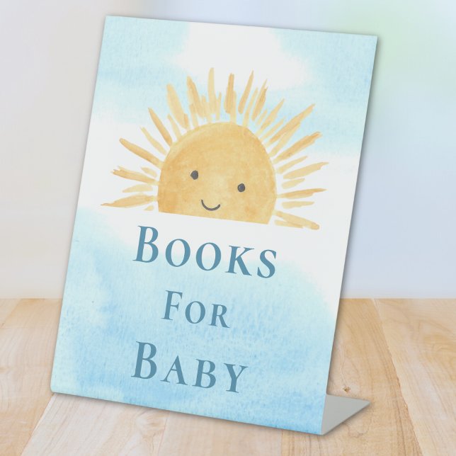 Books For Baby Sun-Themed Baby Shower Pedestal Sign (Creator Uploaded)