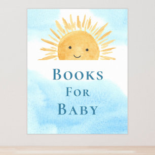 Books For Baby Sun-Themed Baby Shower Sign