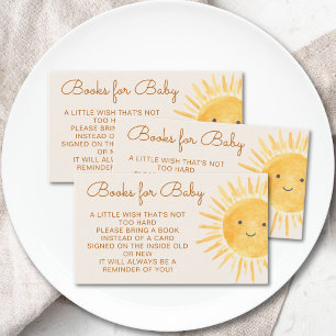 Books For Baby Sunshine Baby Shower Enclosure Card