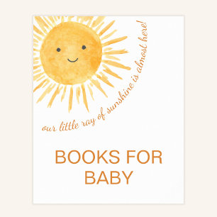 Books For Baby Sunshine Baby Shower Sign