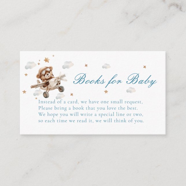 Books for Baby! Teddy Bear & Airplane Enclosure Card (Front)