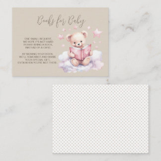 Books For Baby - Teddy Bear Reading Book Enclosure Card