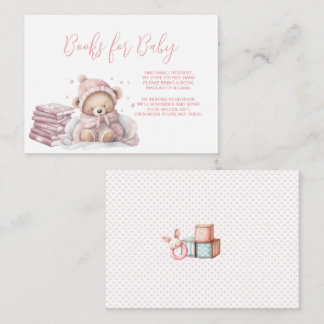 Books For Baby - Teddy Bear With Stack of Books Enclosure Card