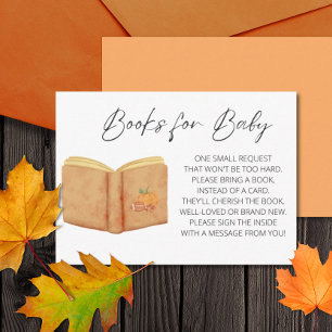 Books for Baby Tis the Season Fall Baby Shower Enclosure Card