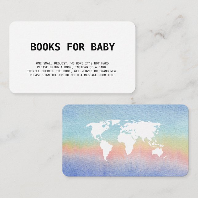 Books for Baby Travel Passport Boarding Pass Enclo Enclosure Card (Front/Back)