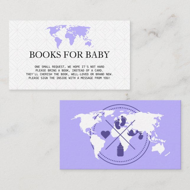 Books for Baby Travel Passport Boarding Pass Enclosure Card (Front/Back)