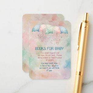 Books For Baby Twins Boy and Girl Shower Enclosure Card