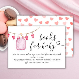 Books for Baby Valentine's Day Baby Shower Enclosure Card