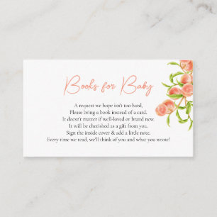 Books For Baby Watercolor A Sweet Little Peach Enclosure Card