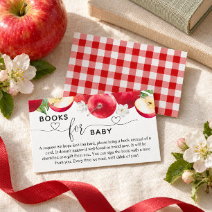 Books for Baby Watercolor Apple of My Eye Gingham Enclosure Card
