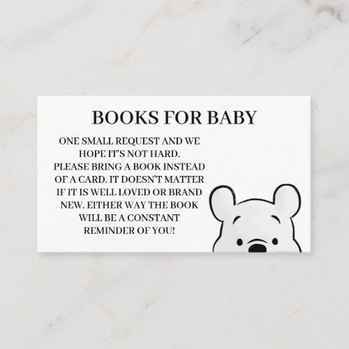 BOOKS FOR BABY WINNIE ENCLOSURE CARD