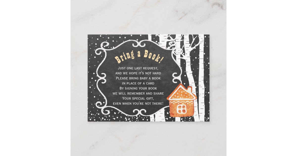 Books For Baby Winter Bring A Book Insert Card Zazzle Com