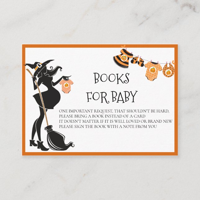 Books for Baby Witch Halloween   Enclosure Card (Front)