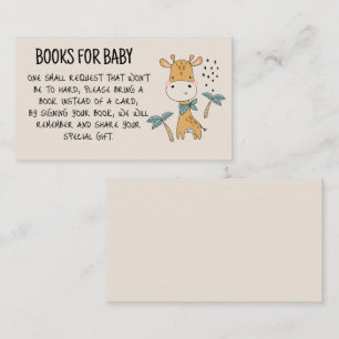 Books for Baby with Giraffe Enclosure Card