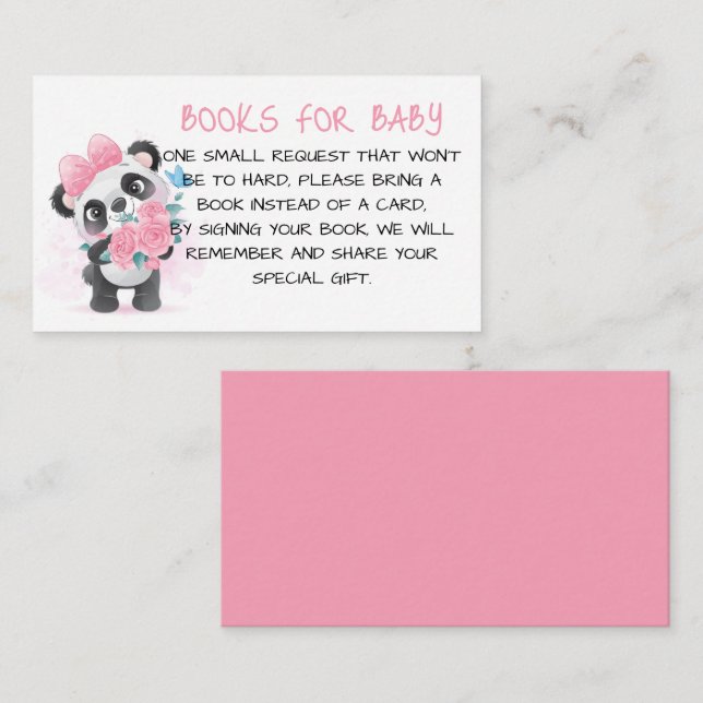 Books for Baby with Panda Enclosure Card (Front/Back)