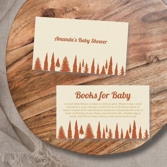 Books For Baby Woodland Camping Baby Shower Enclosure Card (Books For Baby Woodland Camping Baby Shower Enclosure Card)