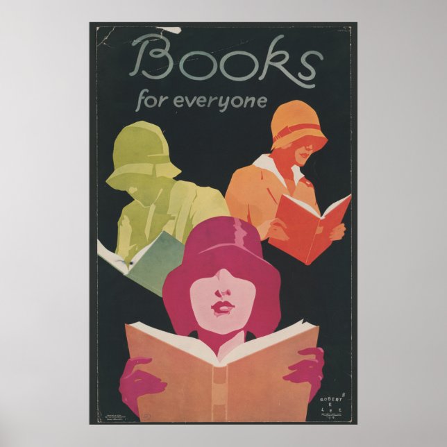 Books For Everyone 1920s Vintage Poster (Front)