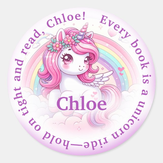 Books for Kids, Children Classic Round Sticker (Front)
