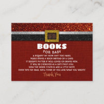 Books For Santa Baby Shower Request Enclosure Card
