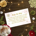 Books for the baby WInter Girl Baby Shower  Enclosure Card<br><div class="desc">Adorable calligraphy with snowflakes,  winter-themed baby shower enclosure card. Easy to personalised with your details. Check the collection to find matching items as enclosure cards.</div>