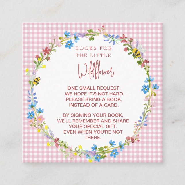Books For The Little Wildflower - Enclosure Card (Front)