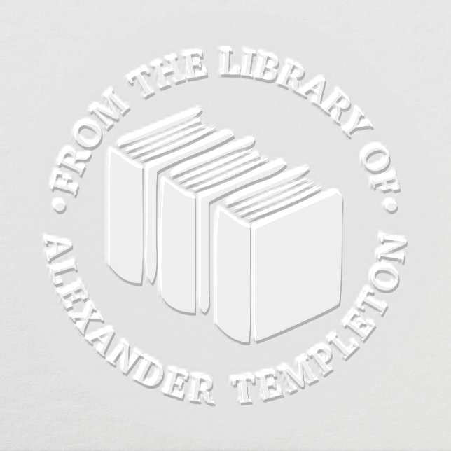 Books “From the library of” Name Monogram  Embosser (Design)