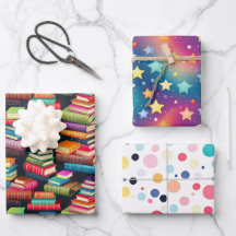Books Galaxy Stars Colorful Polka Dot School Theme