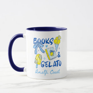 Books & Gelato Amalfi Coast Retro Italy Lover Mug