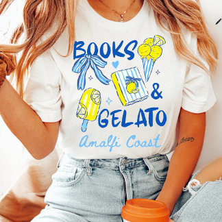Books & Gelato Amalfi Coast Retro Italy Lover T-Shirt