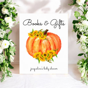 Books Gifts Baby Shower Pumpkin Poster