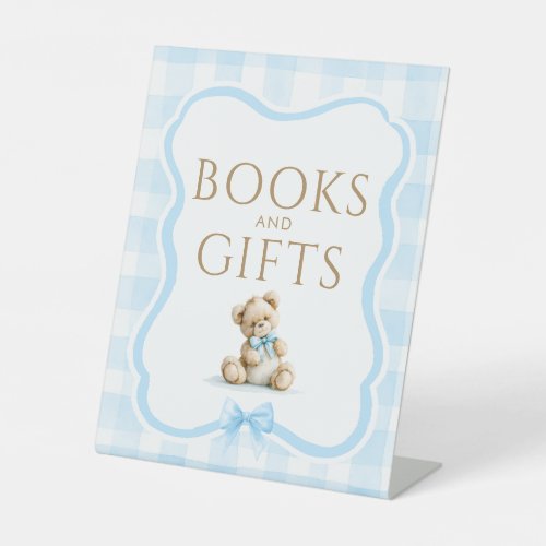 Books & Gifts Teddy Bear Baby Shower Table Sign