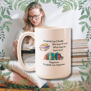 Books = Happiness, Love to Read Coffee Mug