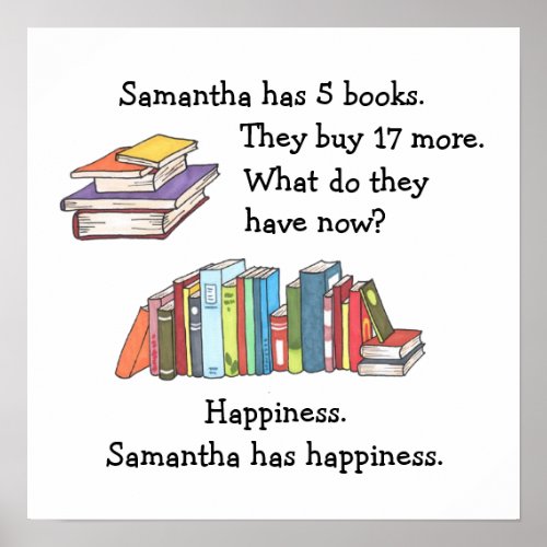 Books  Happiness Love to Read Poster