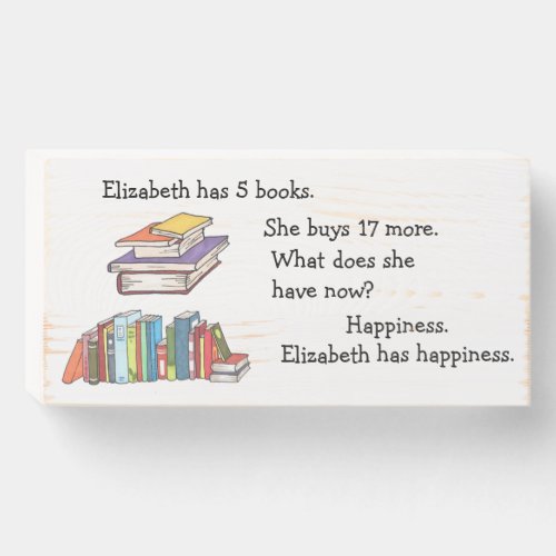 Books  Happiness Love to Read Wooden Box Sign