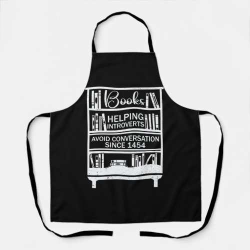 Books Helping Introverts Avoid Conversation Book L Apron
