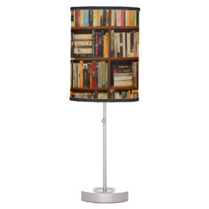 Books in a library pattern table lamp