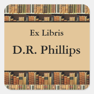 Books in Library Bookplate