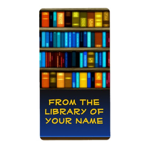 Books In Shelf Bookplate Sticker Labels