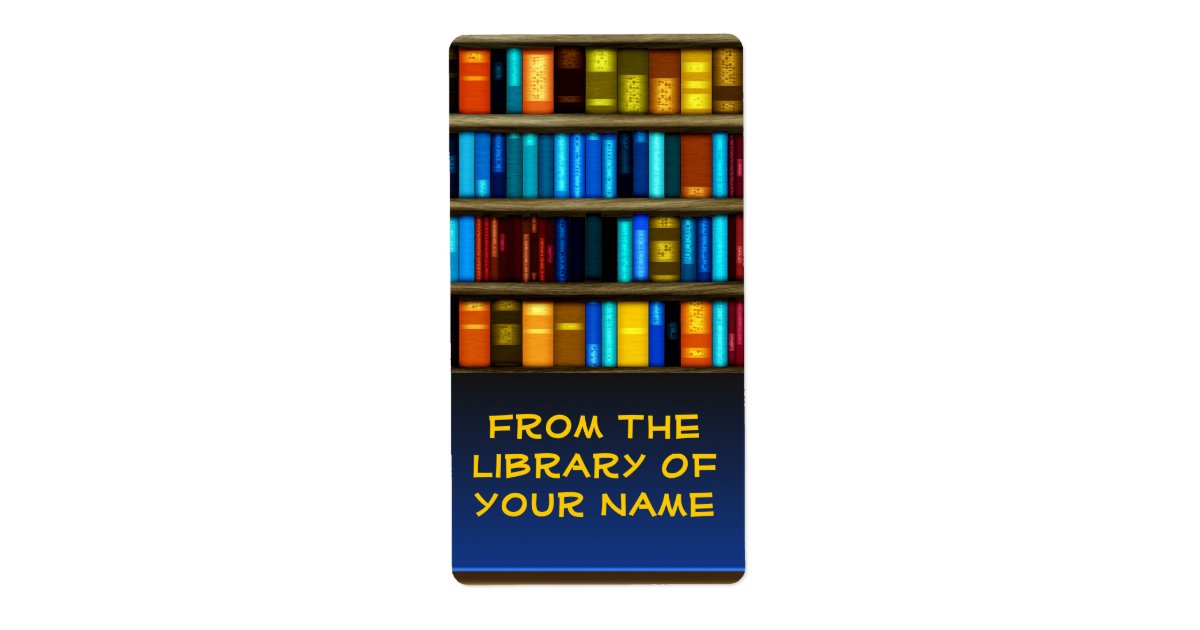 Books In Shelf Bookplate Sticker Labels Zazzle