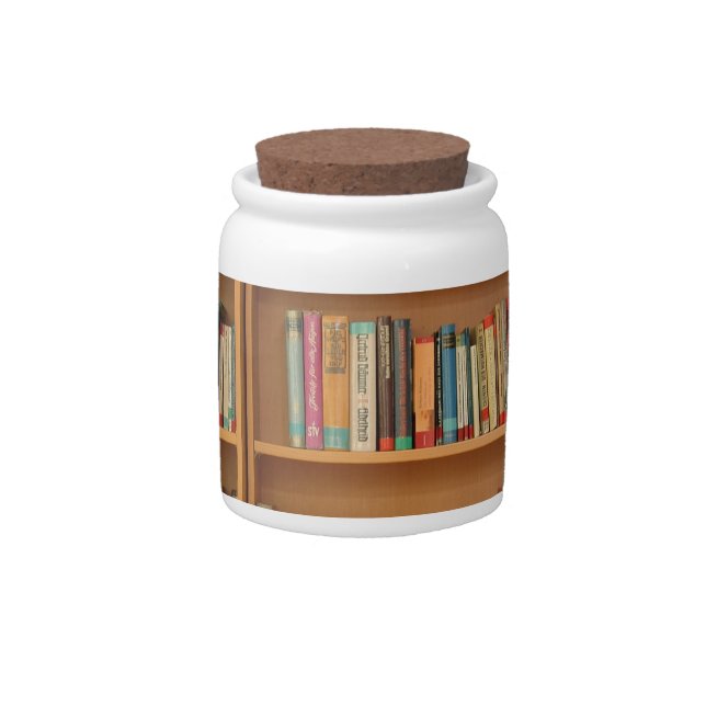 Books in the bookshelf candy jar (Front)